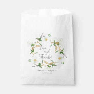 Sachets En Papier Rustique blanc Magnolia Wreath mariage personnalis