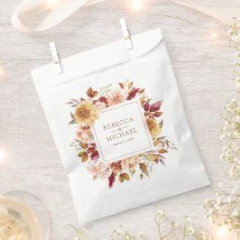Sachets En Papier Rustique Bourgogne Terracotta Mariage Floral