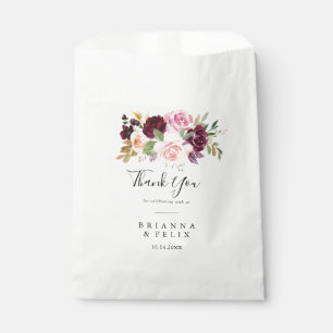 Sachets En Papier Rustique Floral Botanique Foliage Merci Mariage