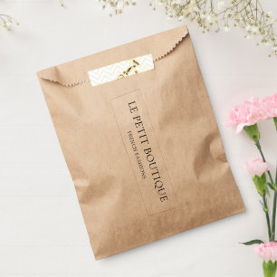 Sachets En Papier Rustique Kraft Nom commercial Boutique Professionn