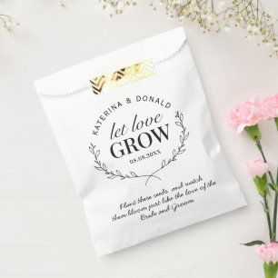 Sachets En Papier Rustique Laisser l'amour Mariage de semence de cro