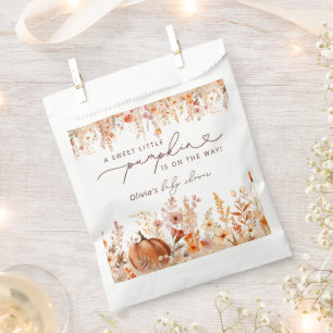 Sachets En Papier Rustique Petit Citrouille Automne Baby shower Fleu