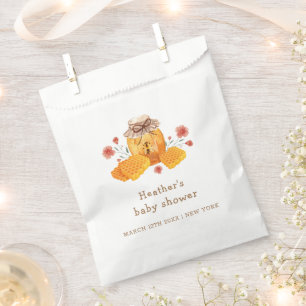 Sachets En Papier Rustique Petit Fleur sauvage Baby shower d'abeille