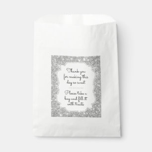 Sachets En Papier Sac à bonbons Argent Sparkle Bar Buffet Mariage Fa