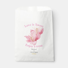 Sachets En Papier Sac à mariages à fleurs roses