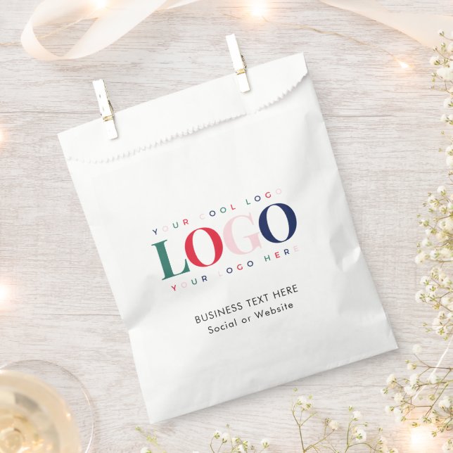 Sachets En Papier Sac à papier rectangle à logo Entreprise (Coupé)