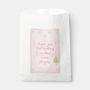 Sachets En Papier Sac Baby shower Favoriser, "Oiseaux d'or" ROSES