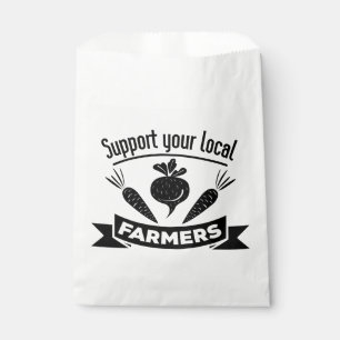 Sachets En Papier Sac Country Black White Farm Soutenez Un Agriculte