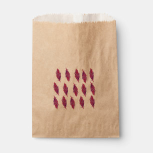 Sachets En Papier Sac d'aquarelle rouge rose Favor