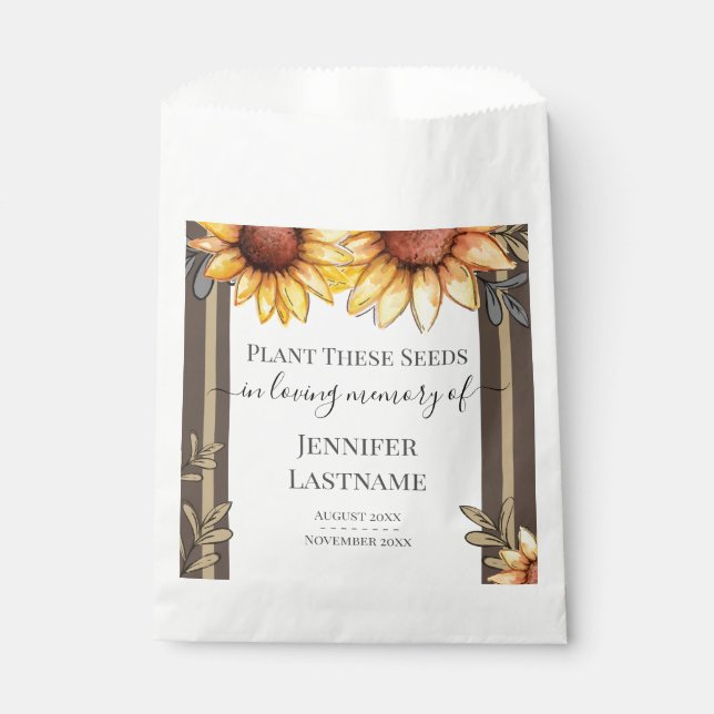 Sachets En Papier Sac de conservation de sésame de tournesol (Devant)
