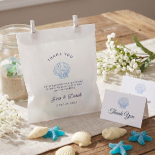 Sachets En Papier Sac de faveur bleu de remerciement de mariage de d