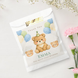 Sachets En Papier Sac de faveur d'anniversaire de nounours