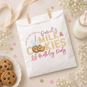 Sachets En Papier Sac de faveur d'anniversaire Lait & Cookies – Déli