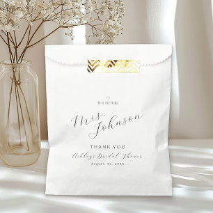 Sachets En Papier Sac de faveur de douche de mariage minimaliste mod