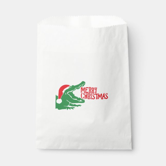Sachets En Papier Sac de faveur de noël de l'alligator (Devant)