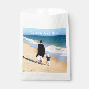 Sachets En Papier Sac de faveur de photo personnalisé avec texte per