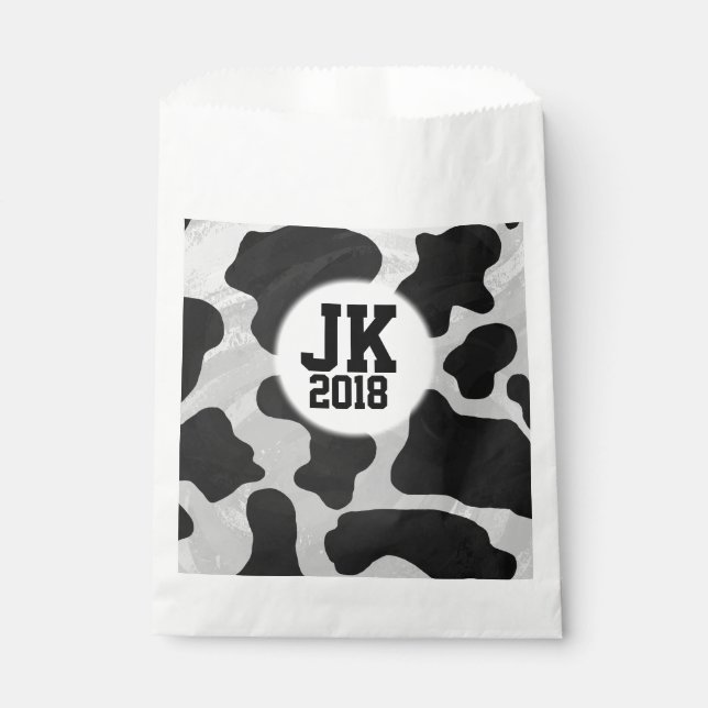 Sachets En Papier Sac de faveur personnalisé de vache 12sur12 (Devant)