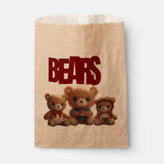 Sachets En Papier Sac de fête Ours en peluche