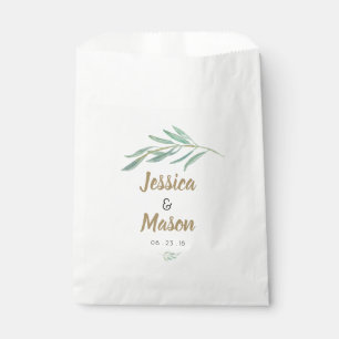 Sachets En Papier Sac de mariage vert rustique Favor