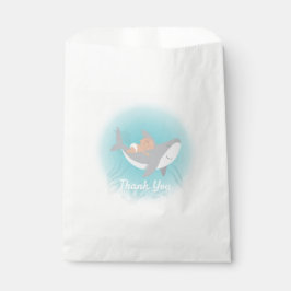 Sachets En Papier Sac de préférence Baby shower de requin doux