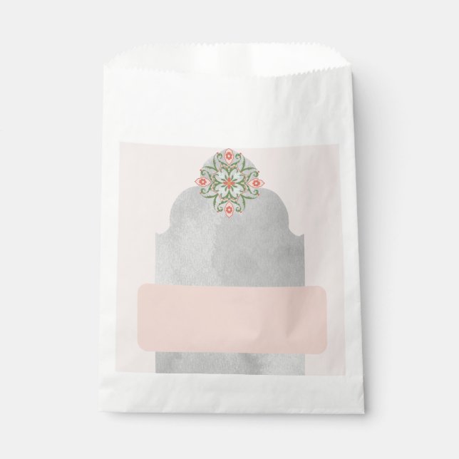 Sachets En Papier Sac de préférence blanc personnalisé (Devant)