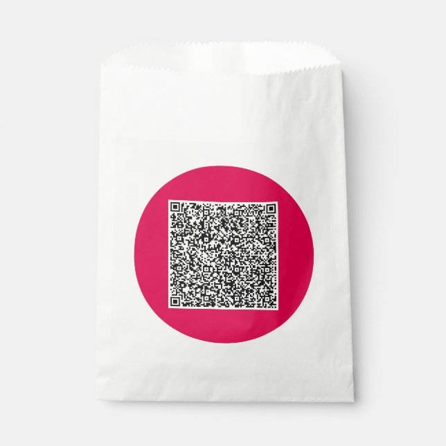 Sachets En Papier Sac de préférence de code QR personnalisé (Devant)