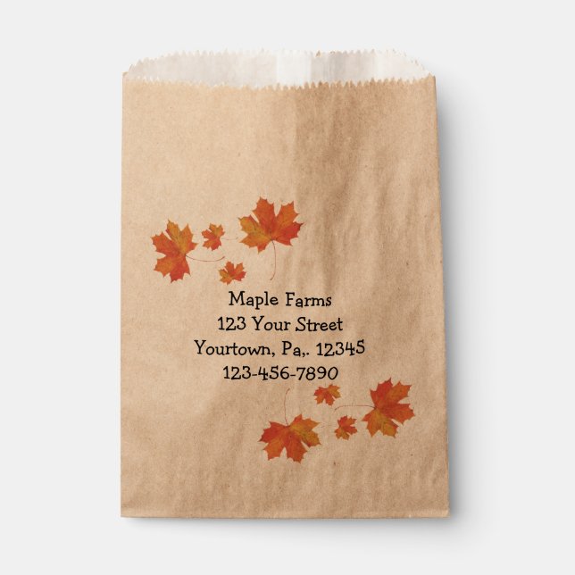 Sachets En Papier Sac de produits à feuilles d'érable (Devant)