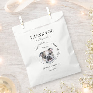 Sachets En Papier Sac de Remerciement de Mariage de Bouledogue Angla