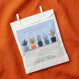 Sachets En Papier Sac de remerciement de mariage moderne pour plante