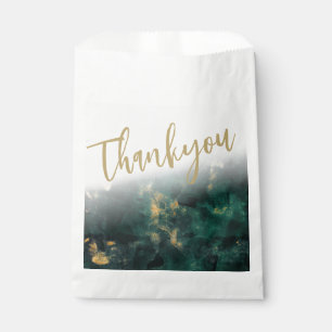 Sachets En Papier Sac de remerciement en marbre vert émeraude