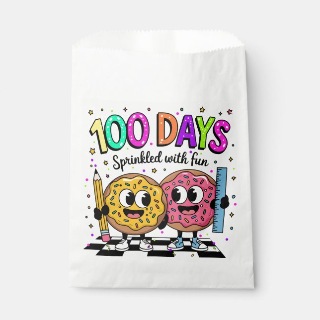 Sachets En Papier Sac de traitement de l'école du 100e jour (Devant)