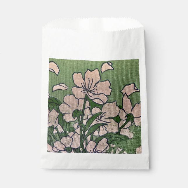 Sachets En Papier Sac en cascade rose Fleur Favoriser (Devant)
