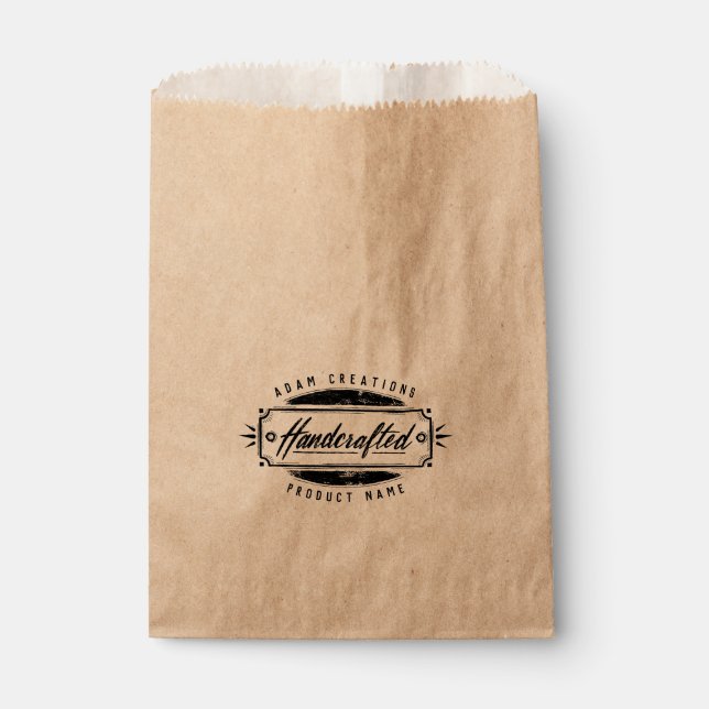 Sachets En Papier Sac Étiquette personnalisé artisanal (Devant)