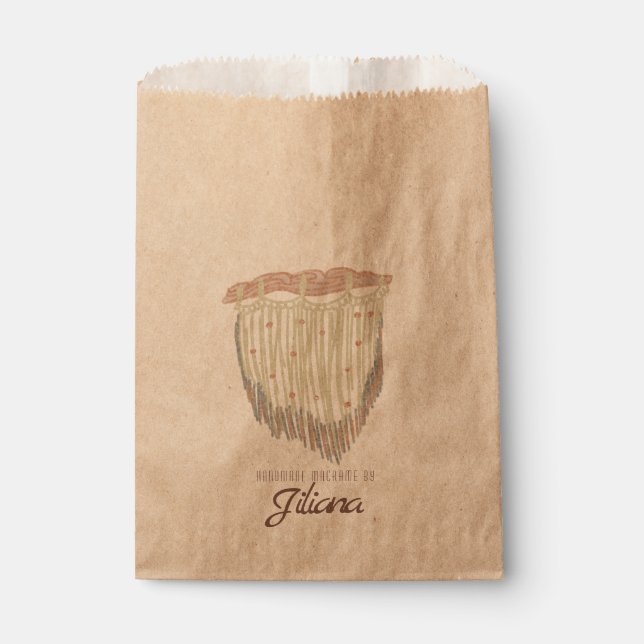 Sachets En Papier Sac Faveur Bohème De Macrame D'Entreprise (Devant)
