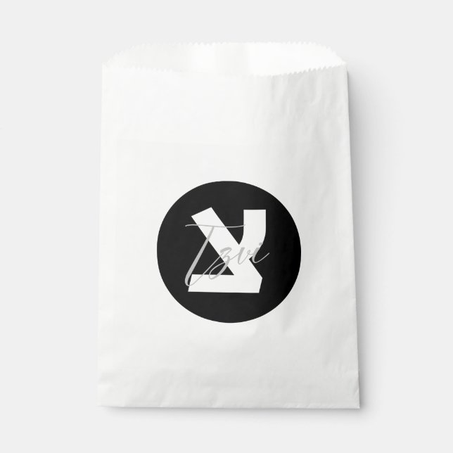 Sachets En Papier Sac Faveur Parti Upsherin customisé (Devant)