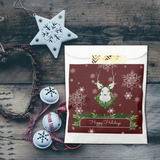 Sachets En Papier Sac Faveur Red Reindeer (Red Reindeer Favor Bags)