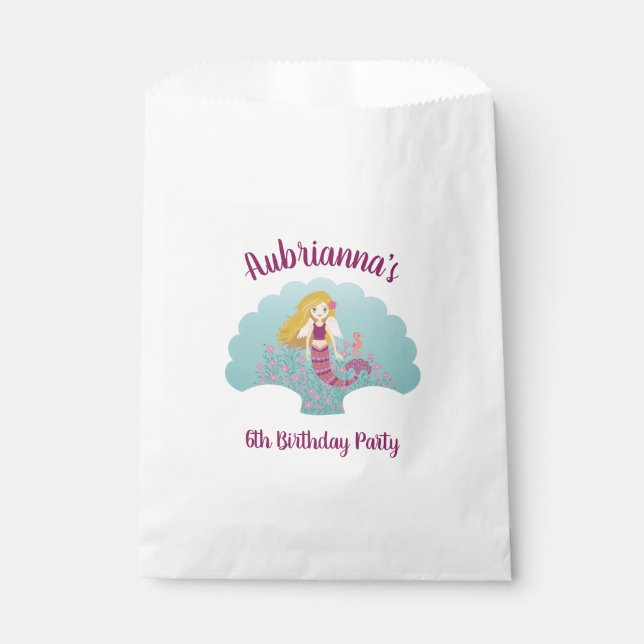 Sachets En Papier Sac Favoris de la sirène (Devant)
