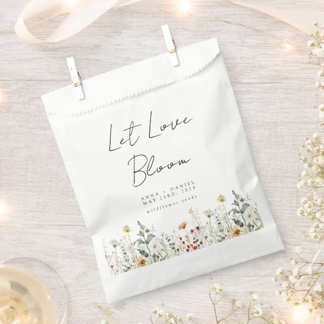 Sachets En Papier Sac fleur sauvage  de mariage Favor (Coupé)