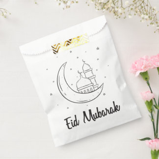 Sachets En Papier Sac goodie de l'Aïd moderne Moubarak mignonne