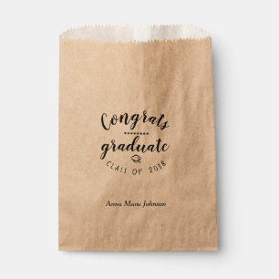 Sachets En Papier Sac licencié personnalisé de faveur de Congrats