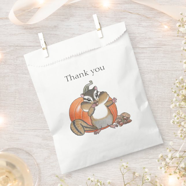 Sachets En Papier Sac Merci d'écureuil de Chipmunk Favoriser (Coupé)