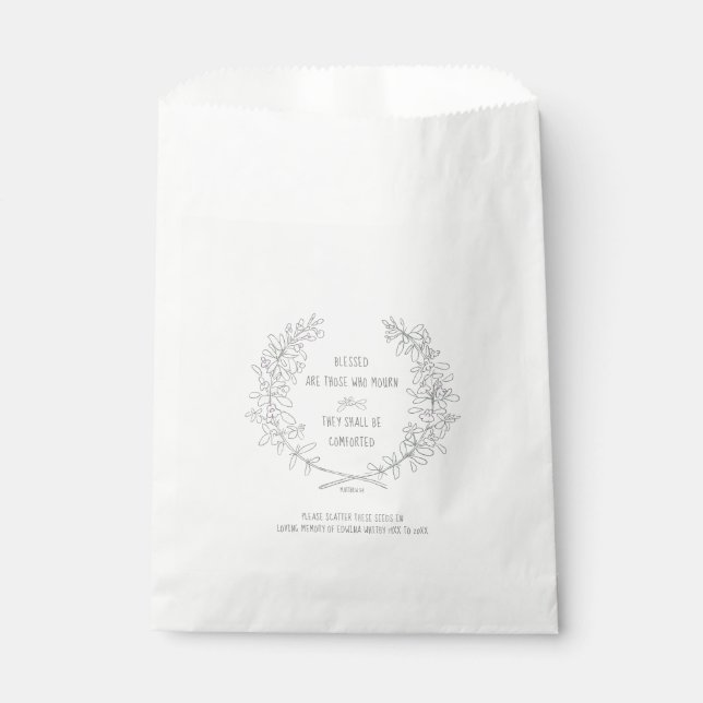 Sachets En Papier Sacoche de semence pour cadeau funéraire (Devant)