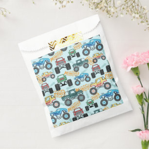 Sachets En Papier Sacs-cadeaux pour fête de camion monstre, fête d'a