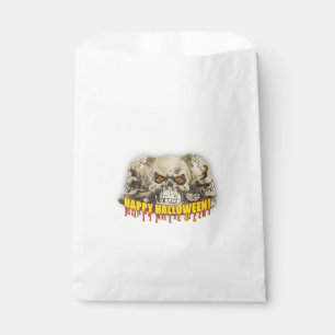 Sachets En Papier Sacs/crânes de faveurs blancs d'Halloween