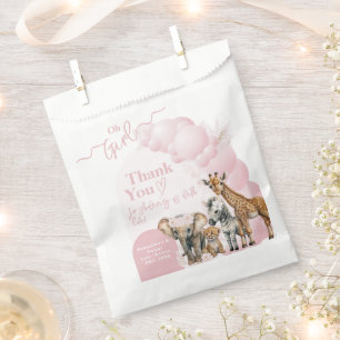 Sachets En Papier Safari animal Boho Oh Girl Baby shower