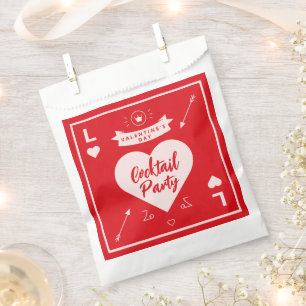 Sachets En Papier Saint Valentin Coeur et amour Rouge