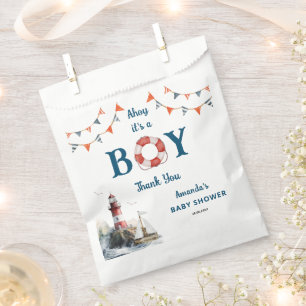 Sachets En Papier Salut C'est un Garçon Baby Shower Marin