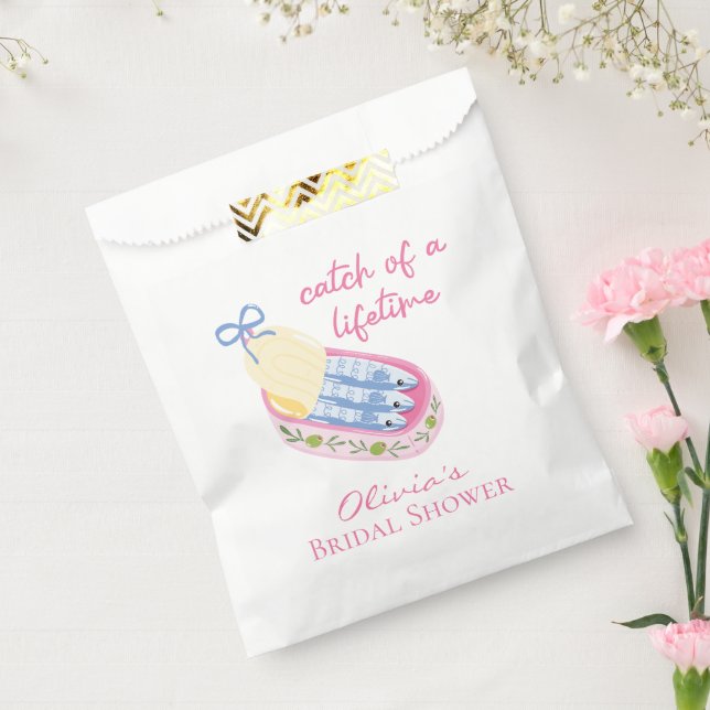 Sachets En Papier Sardines fête de mariage rose, prise d'une vie (Scellé)