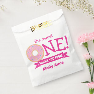 Sachets En Papier Saupoudrer l'arc-en-ciel de Donut 1er Merci d'anni