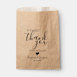 Sachets En Papier Script moderne personnalisé Sweet Merci Mariage de
